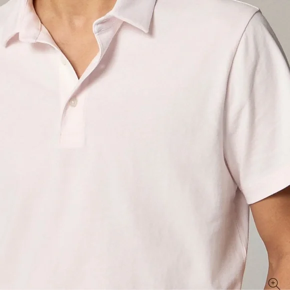 J.Crew Sueded cotton polo shirt Shell Pink - Picture 2 of 6